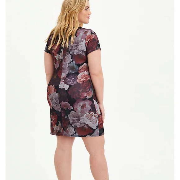 Torrid Size 2 Floral Convertible Organza Scuba Skater 2 Piece Dress Set NWT - Picture 5 of 9